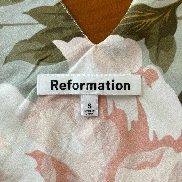 Reformation Pernille Silk Gown in Fauna Size S - Picture 8 of 16